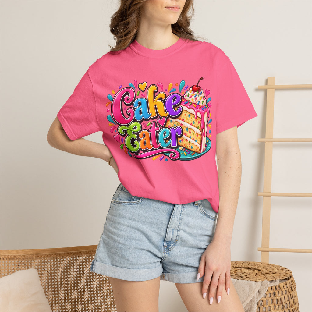 Cake Eater T‑Shirt — Colorful Slice Graphic Tee for Dessert Lovers