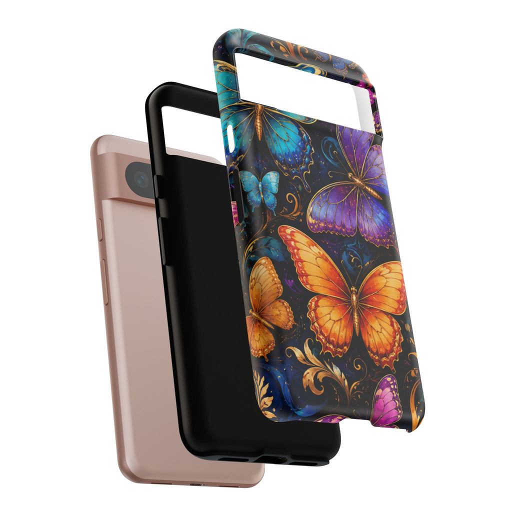 Butterfly Tough Phone Case — Colorful Floral Butterflies Protective Cover