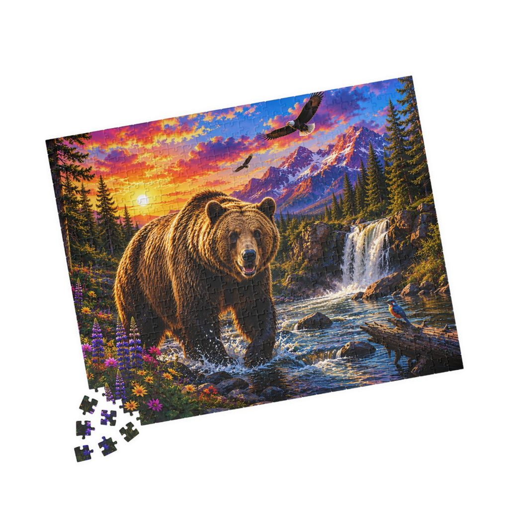 Mountain Bear Scenic Puzzle — Wildlife Jigsaw (110/252/520/1014 pcs)