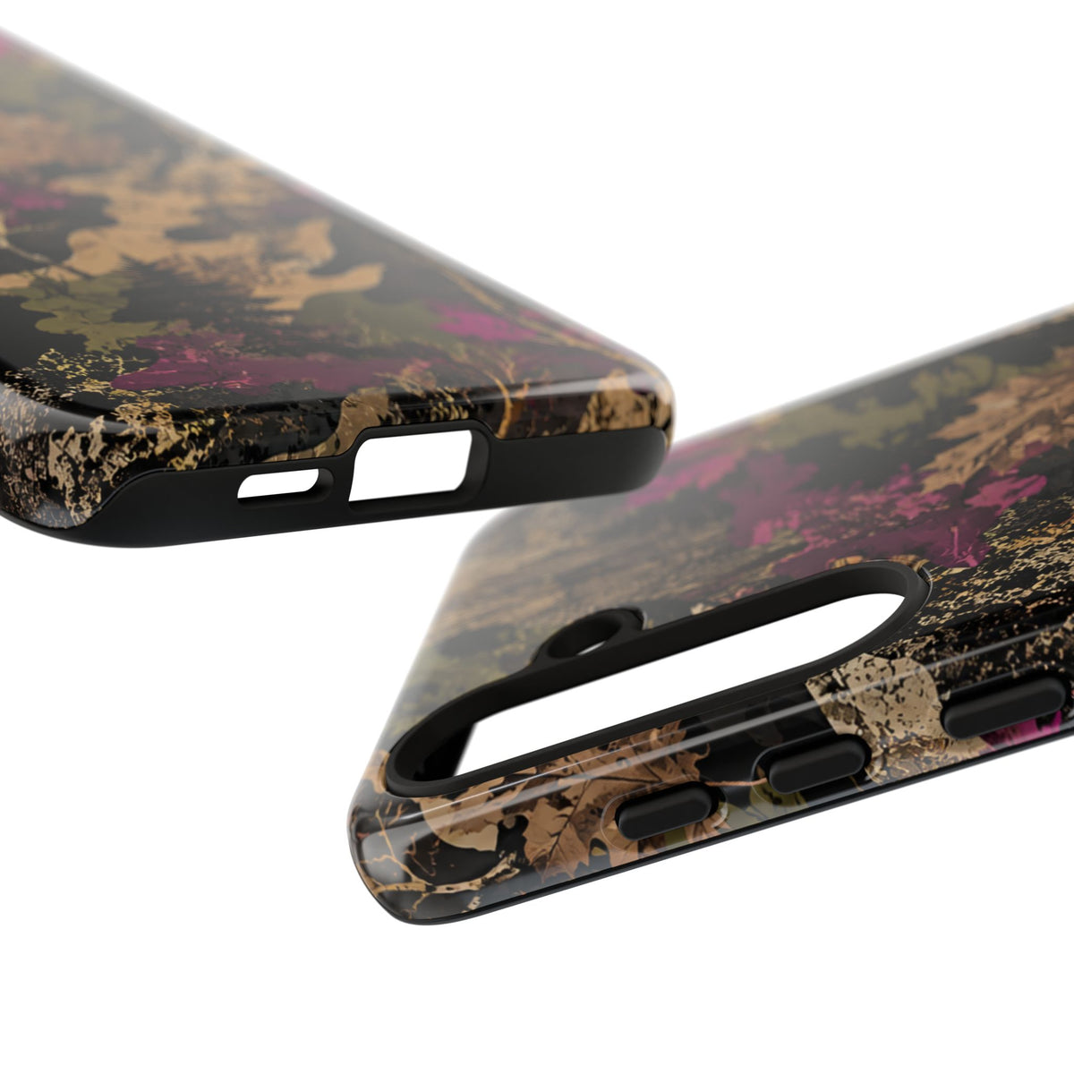 Camo Floral Tough Phone Case — Rugged Nature-Inspired Protection