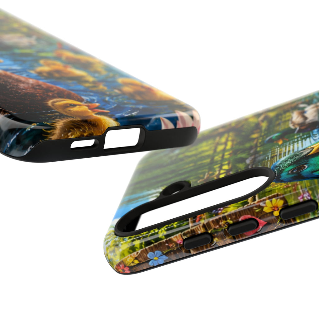 Duck Family Phone Case — Cute Mallard & Ducklings Protective Tough Case