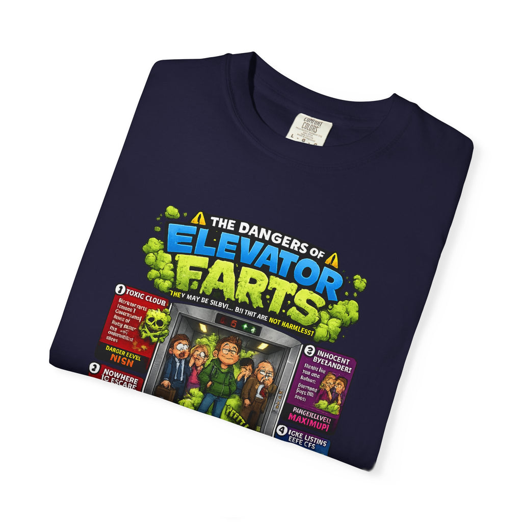 Elevator Farts chart T-shirt | Funny Bathroom Humor Tee
