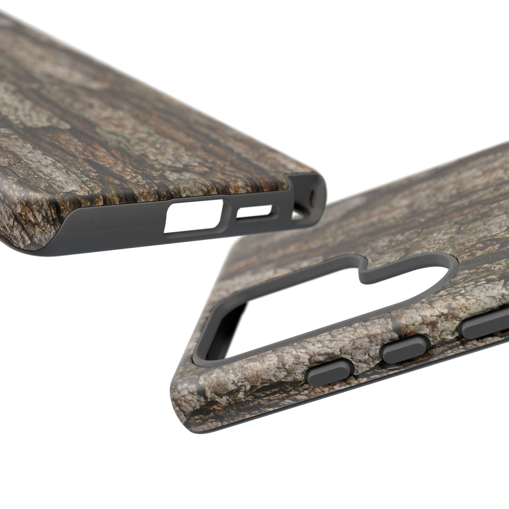 Bark Texture Phone Case - Rugged Woodland Camouflage for Nature Lovers