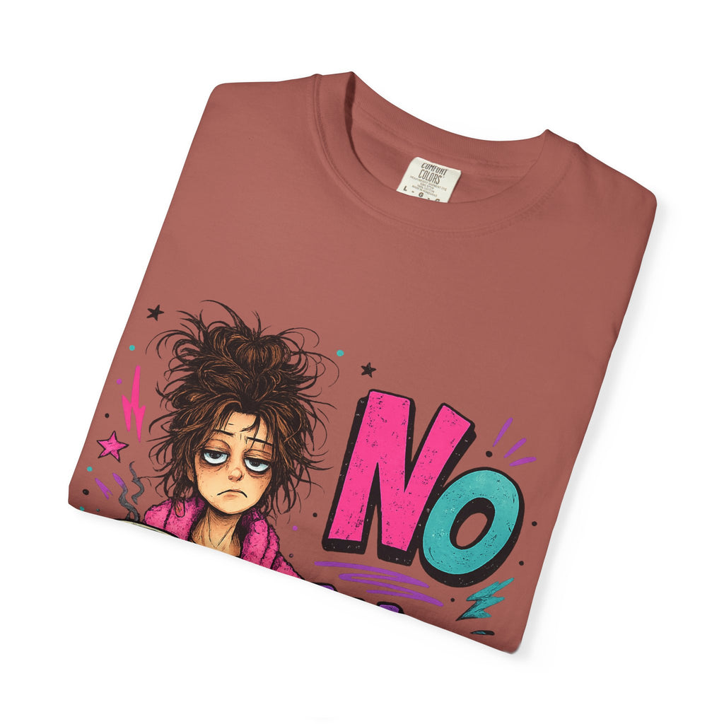 No Talkie Graphic T-Shirt | Grumpy Coffee Girl Illustration