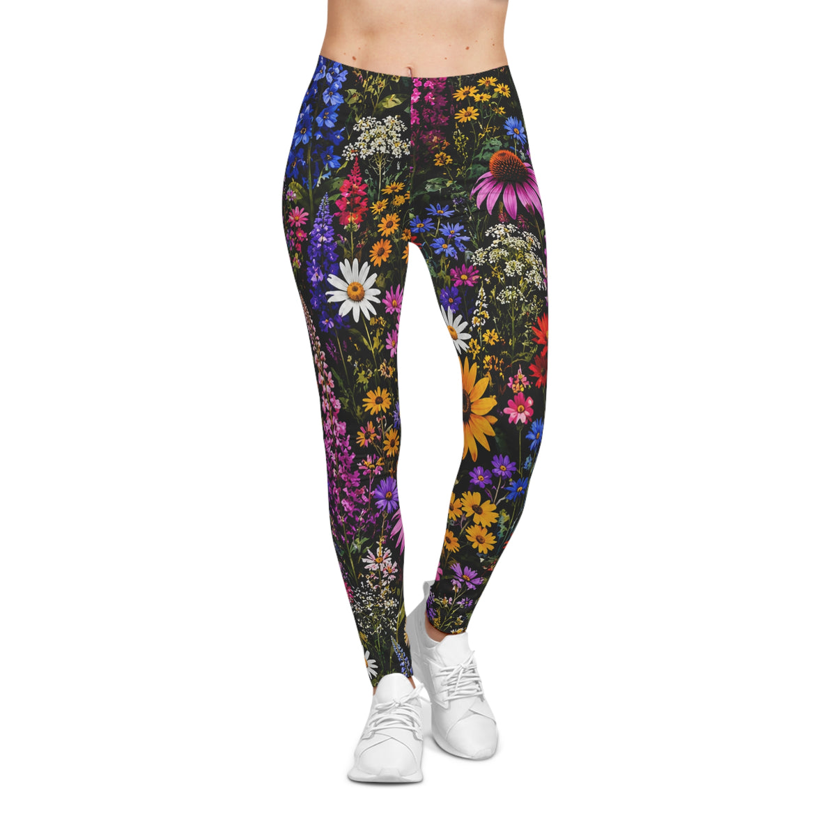 Floral Meadow Leggings – Vibrant Wildflower All-Over Print