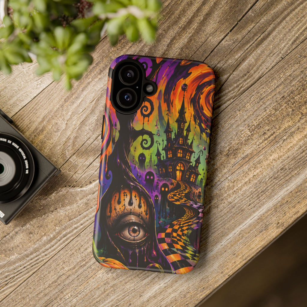 Phone Case — Psychedelic Haunted House Halloween Design
