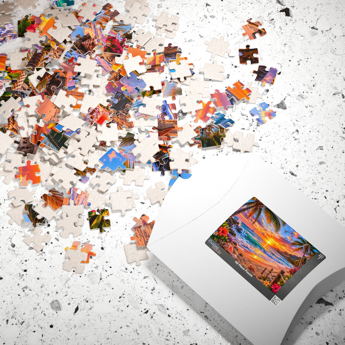 Tropical Sunset Beach Puzzle – 520/1014/252/110-Piece Scenic Jigsaw