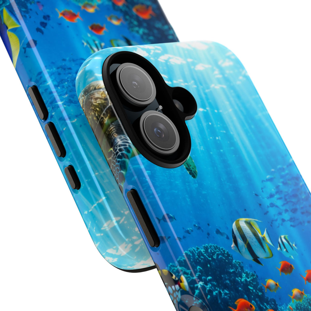 Underwater Ocean Life Tough Phone Case — Coral Reef & Sea Turtle Protective Cover