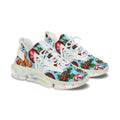 Christmas Ornaments Print Women's Mesh Sneakers — Holiday Holiday-Pattern Athletic Shoes