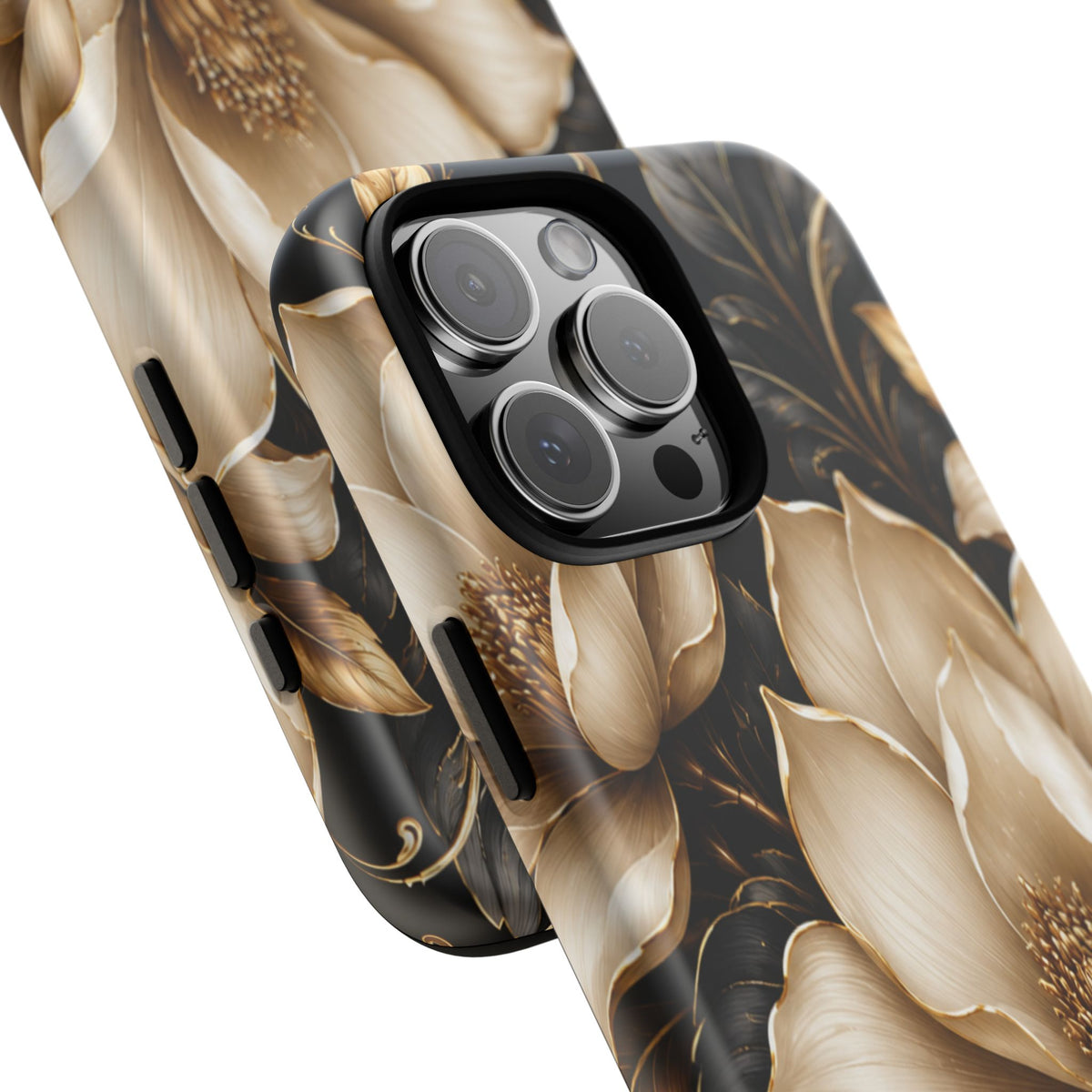 Floral Tough Case — Elegant Gold Magnolia Phone Case