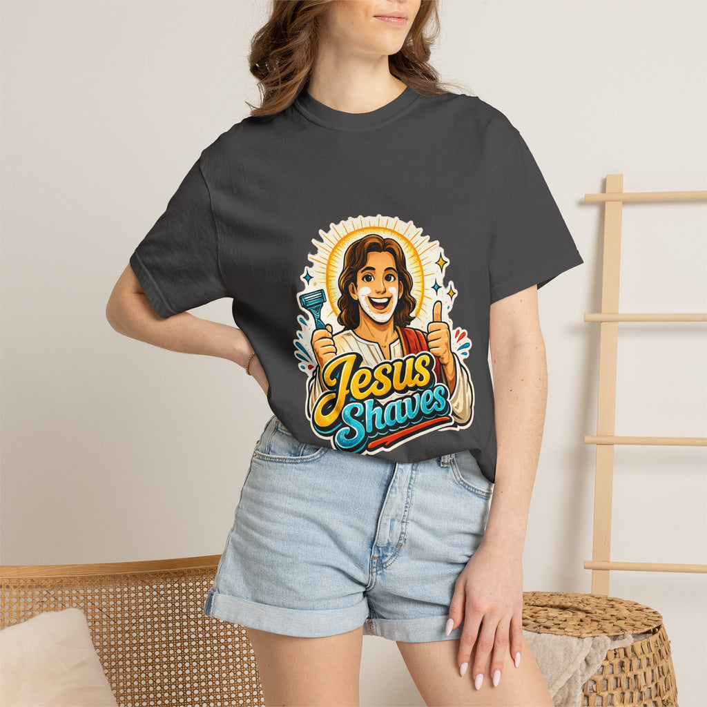 Jesus Shaves T-shirt | Retro Jesus Illustration, Shaving Theme