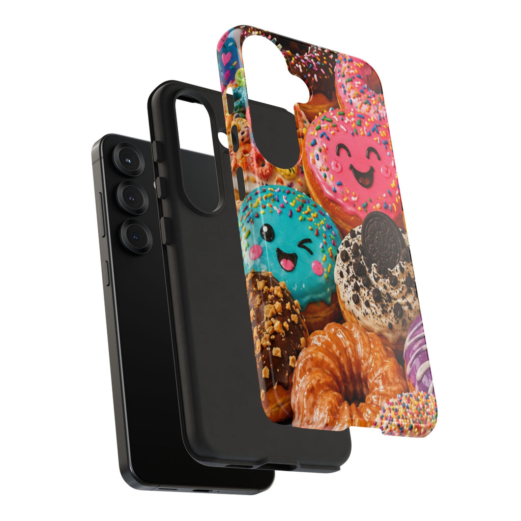 Donut Smile Tough Phone Case — Cute Colorful Desserts Protective Cover