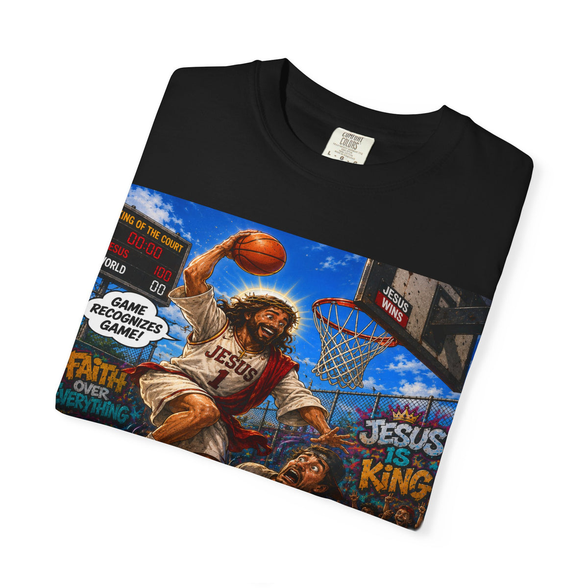 Slam Dunk Jesus Basketball T-shirt |  Graphic Tee