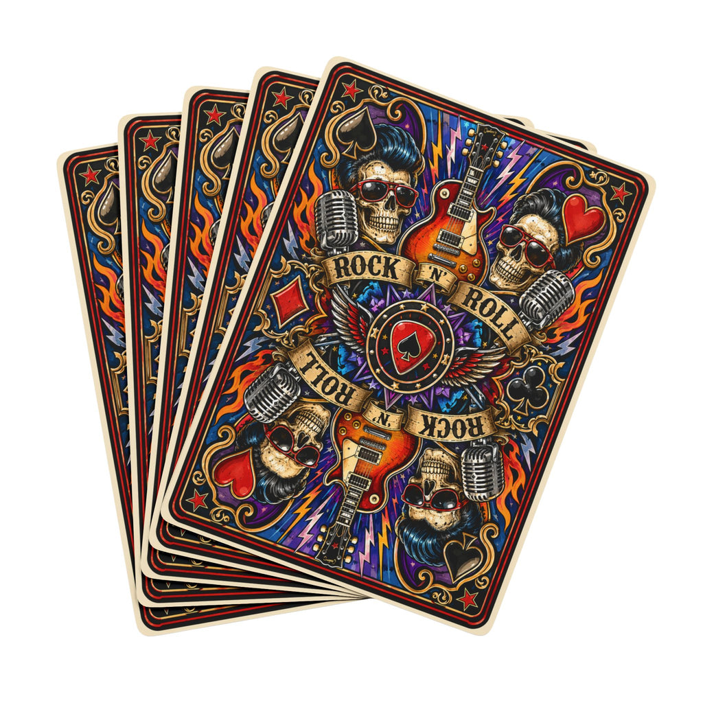 Rock 'N' Roll Poker Playing Cards — Skull & Guitar Playing Card Deck
