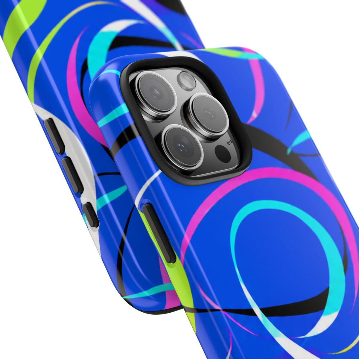 Tough Phone Case — Blue Abstract Swirl Protective Cover