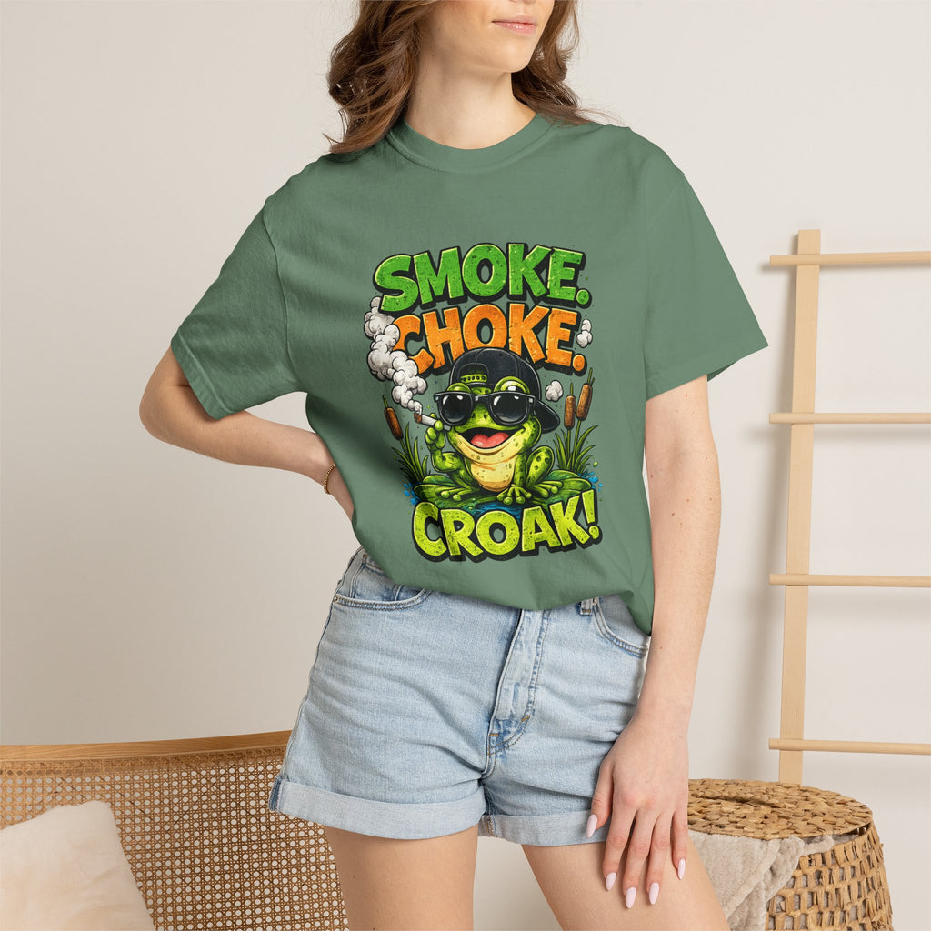 Smoke Choke Croak Frog T-shirt | Graphic Frog Tee