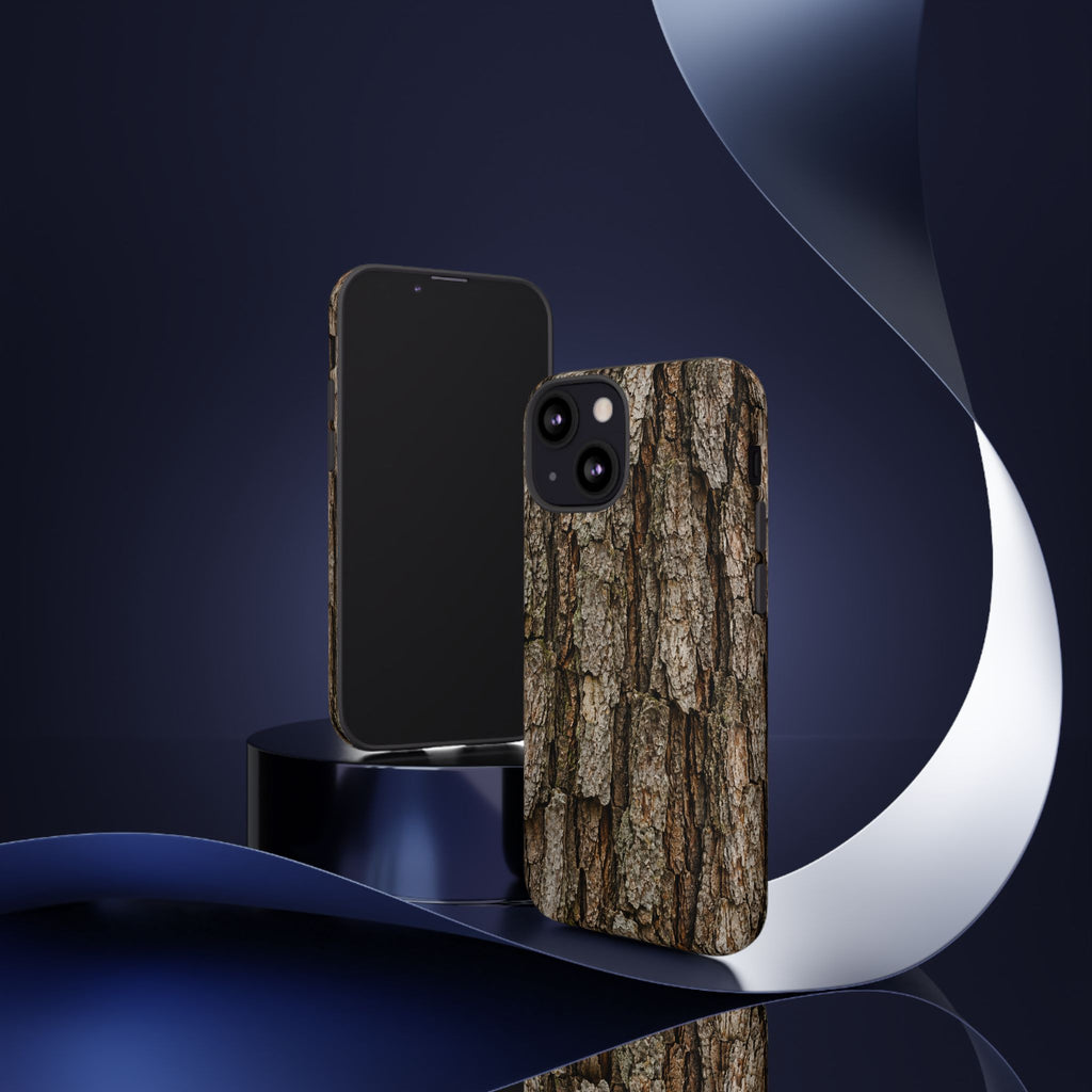 Bark Texture Phone Case - Rugged Woodland Camouflage for Nature Lovers