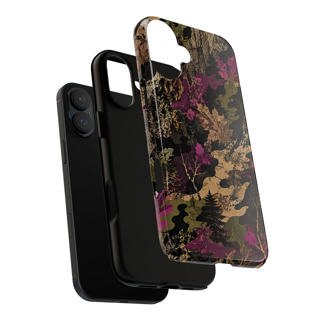 Camo Floral Tough Phone Case — Rugged Nature-Inspired Protection