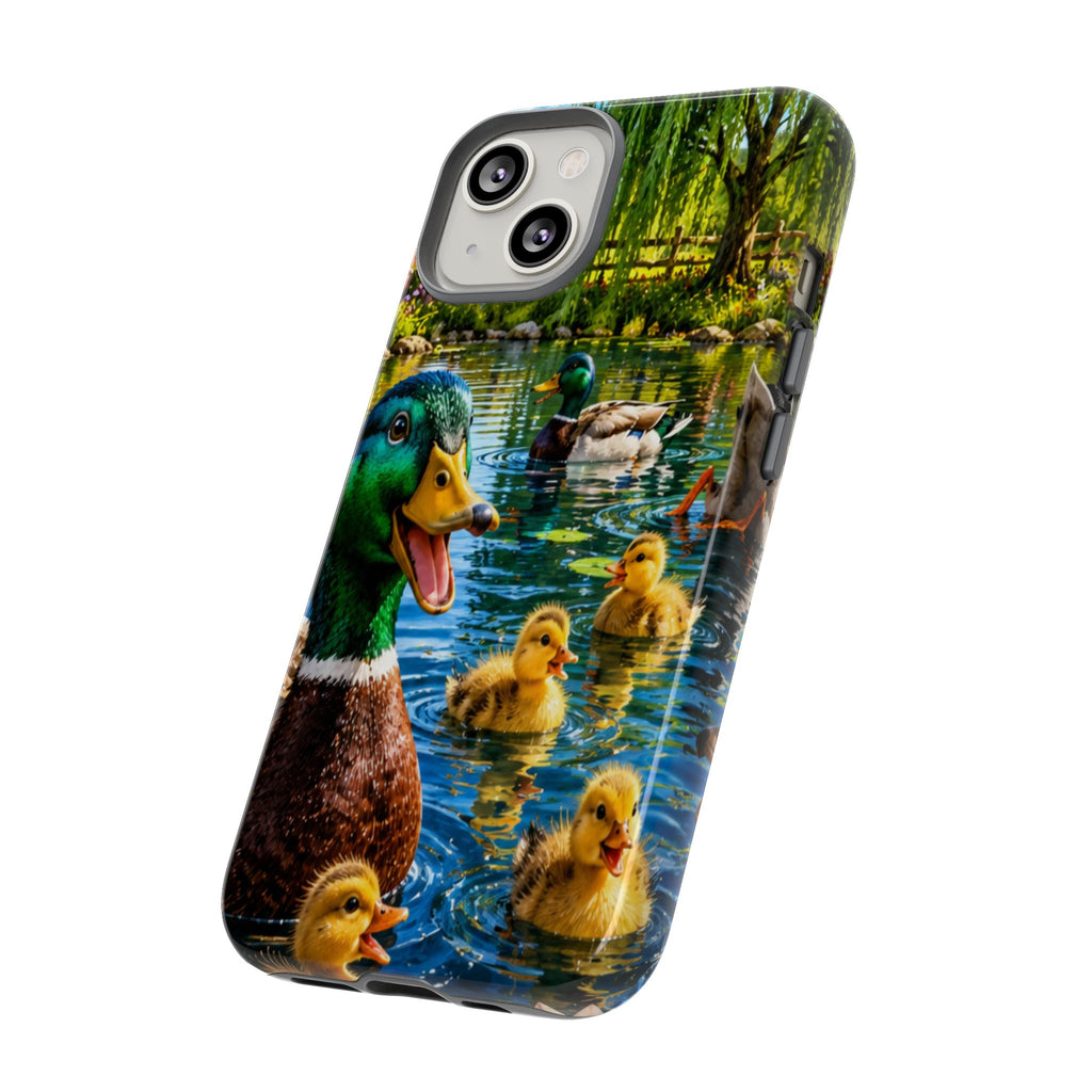 Duck Family Phone Case — Cute Mallard & Ducklings Protective Tough Case