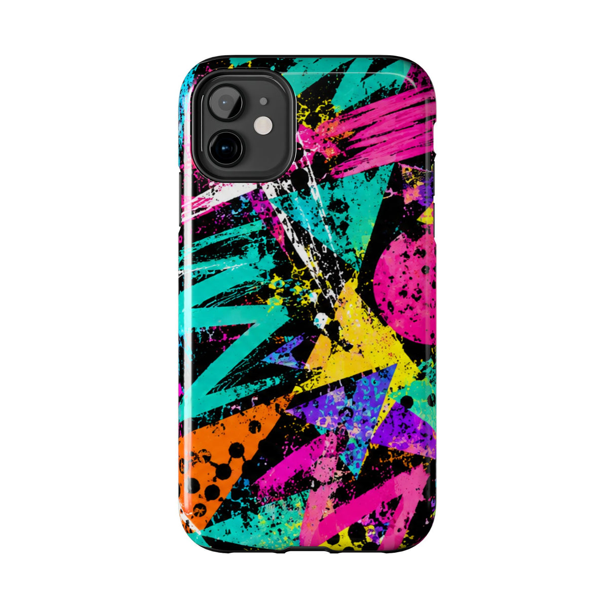 Tough Phone Case — Neon Graffiti Splash Protective Cover