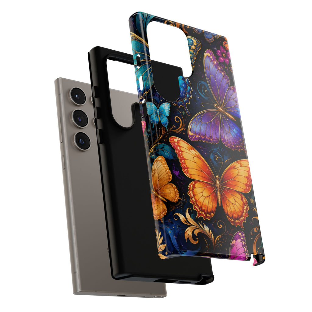 Butterfly Tough Phone Case — Colorful Floral Butterflies Protective Cover