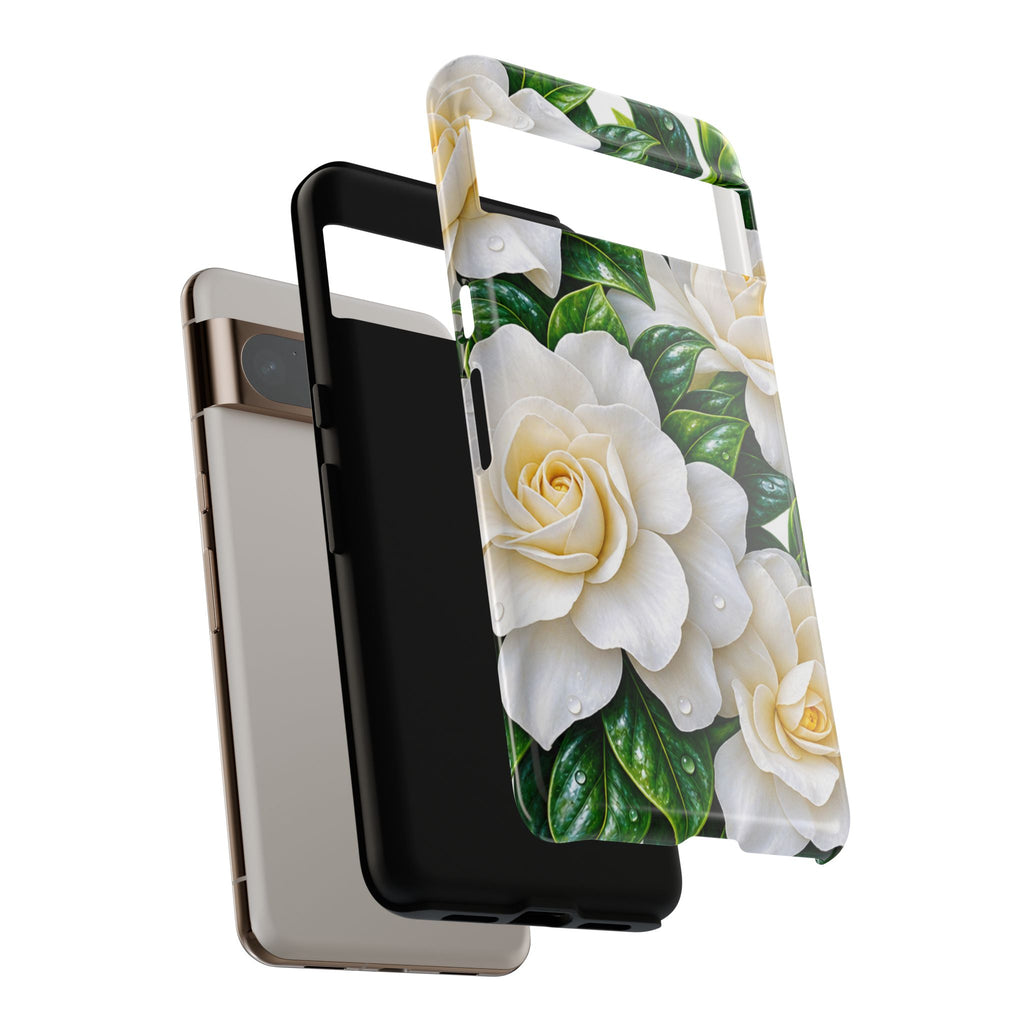Floral Camellia Tough Case — White Gardenia Phone Cover