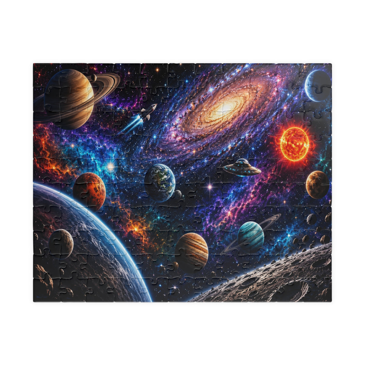 Cosmic Galaxy Jigsaw Puzzle — Space Planets & Nebulae (110/252/520/1014 pcs)