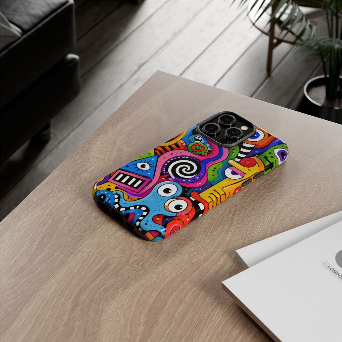 Colorful Abstract Doodle Tough Phone Case