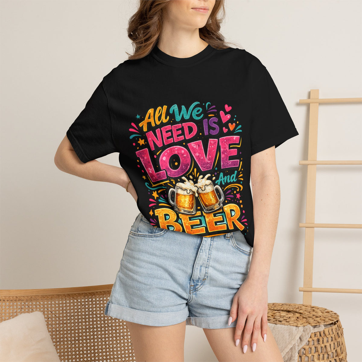 All We Need Is Love and Beer T-Shirt | Beer Graphic Tee