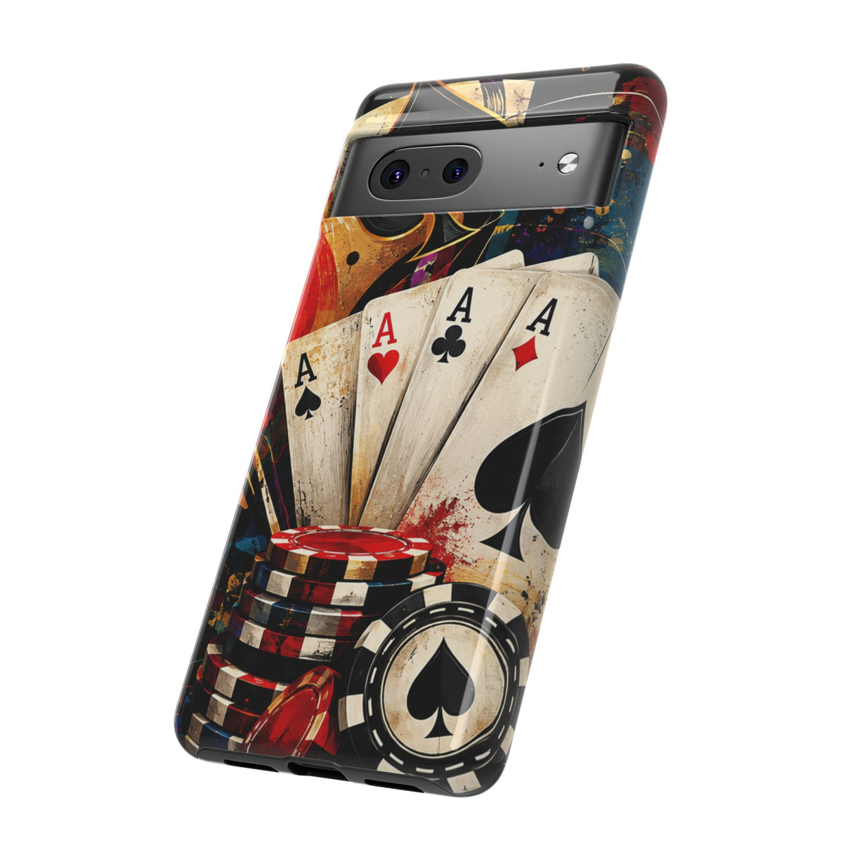 Casino Poker Ace Phone Case — Vintage Playing Cards & Chips Protective Cover