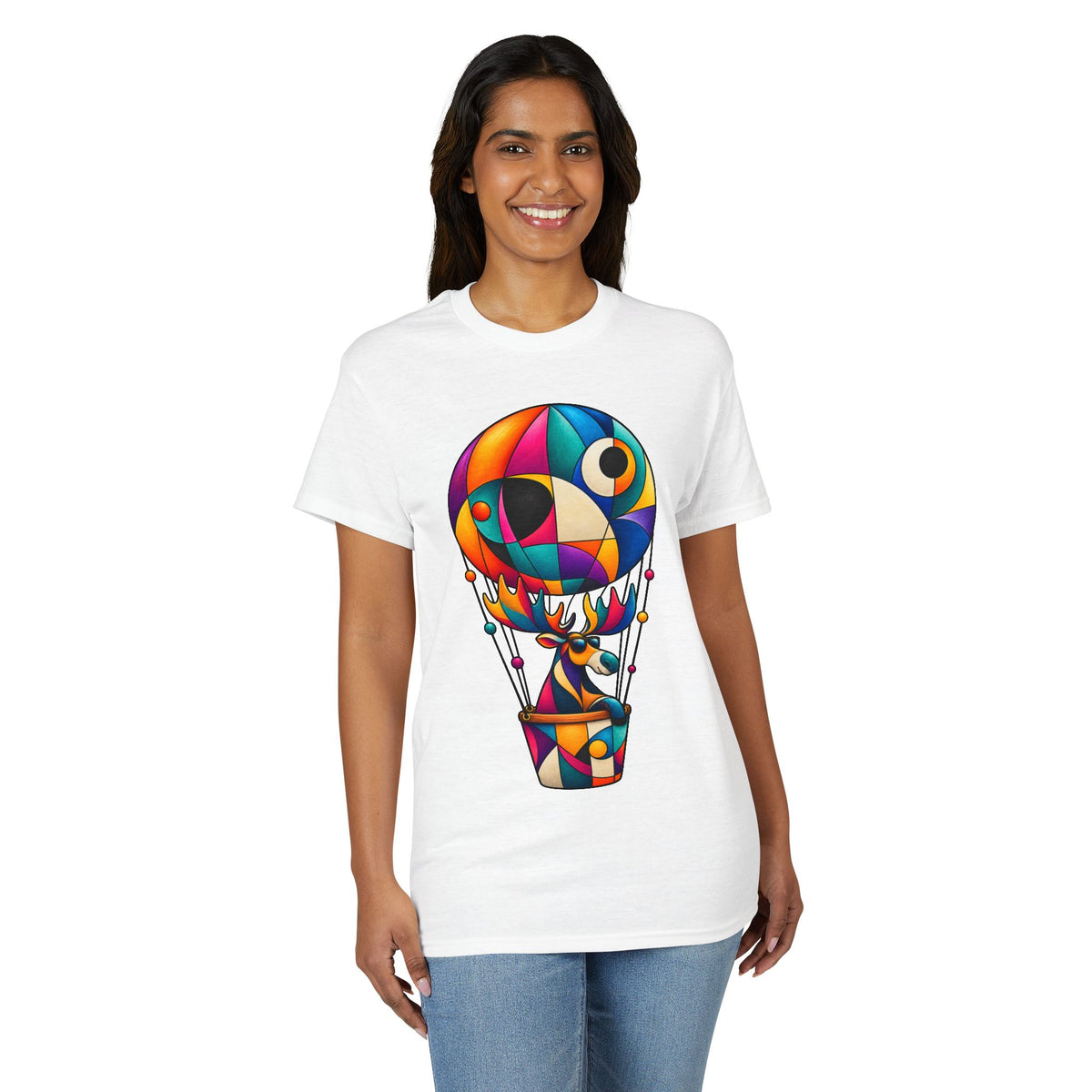 Colorful Geometric Hot Air Balloon T-Shirt