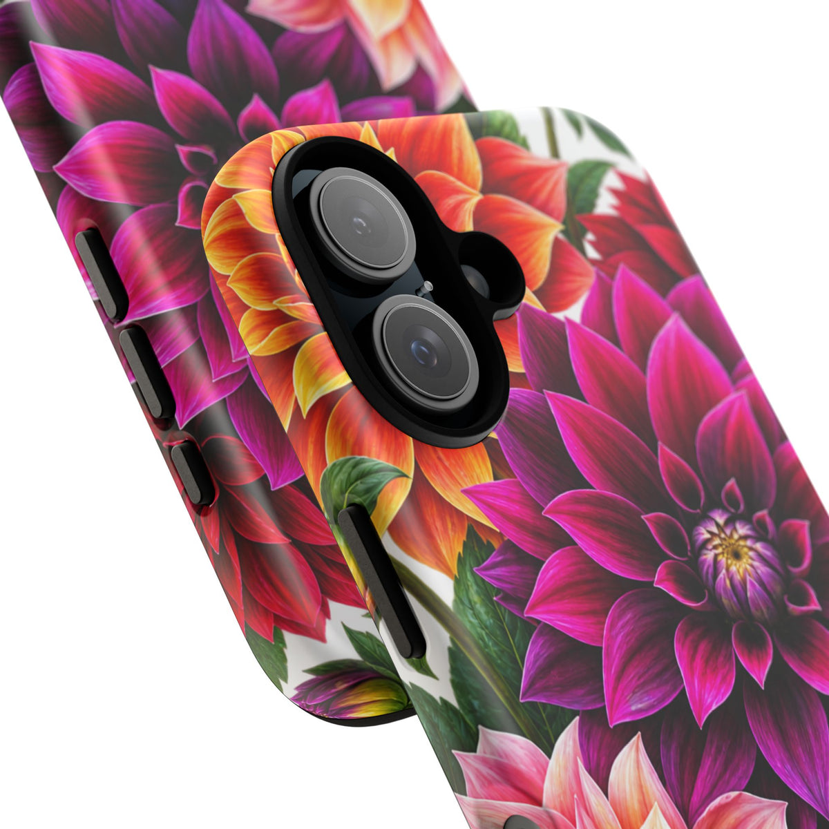 Floral Dahlia Tough Phone Case — Vibrant Protective Floral Phone Cover