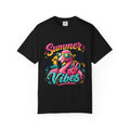 Summer Vibes Flamingo T-Shirt | Tropical Beach Graphic