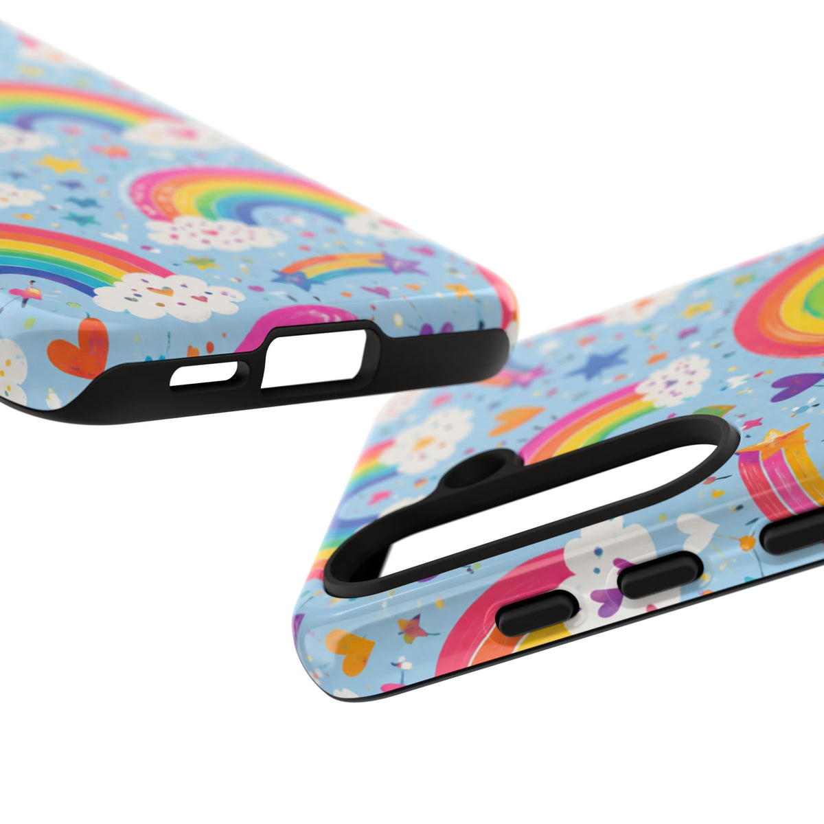 Rainbow Clouds Phone Case — Cute Pastel Rainbow Pattern Tough Case