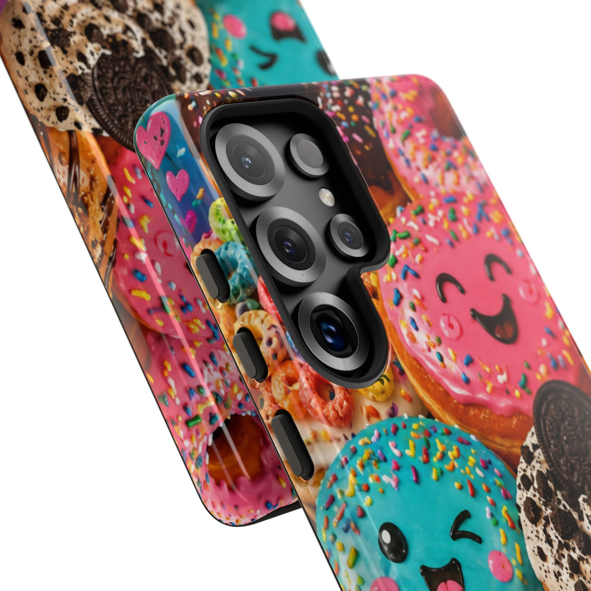 Donut Smile Tough Phone Case — Cute Colorful Desserts Protective Cover