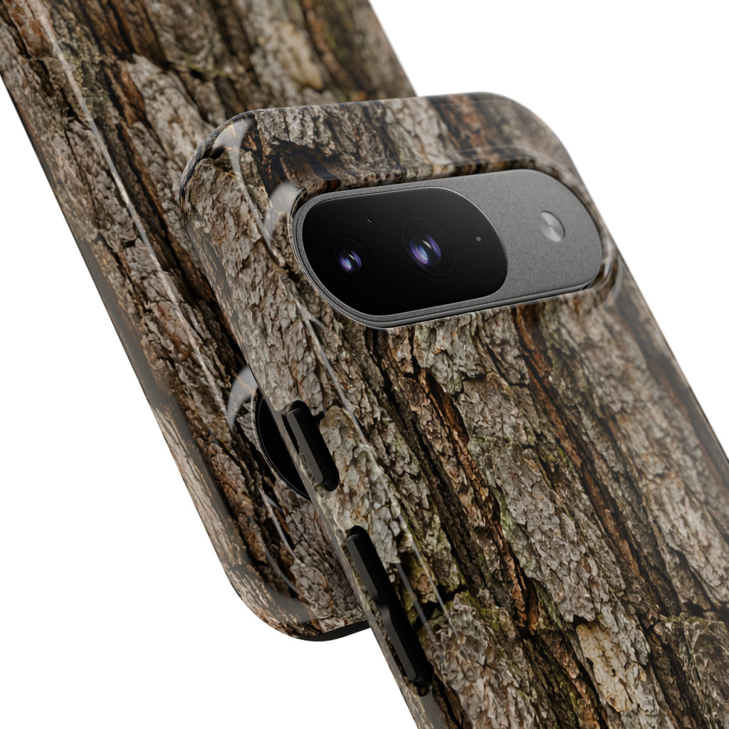Bark Texture Phone Case - Rugged Woodland Camouflage for Nature Lovers