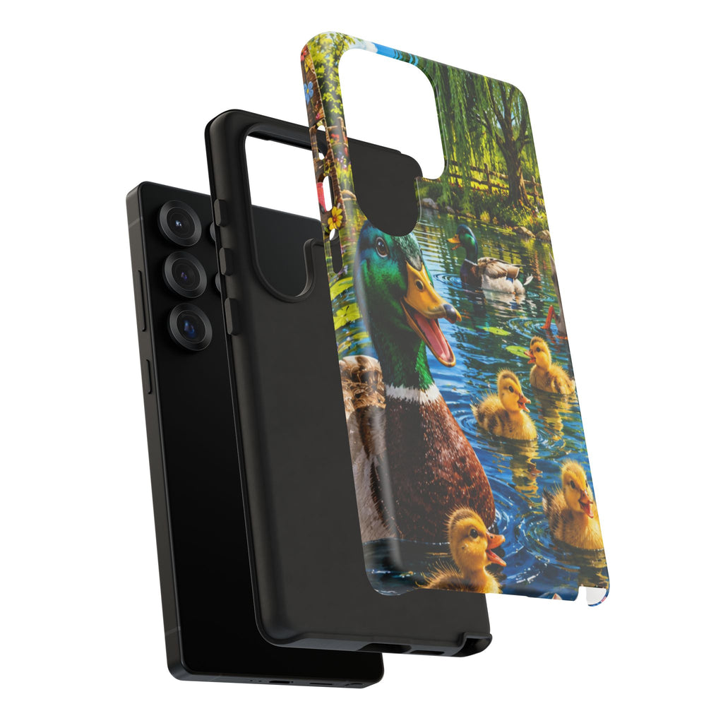 Duck Family Phone Case — Cute Mallard & Ducklings Protective Tough Case