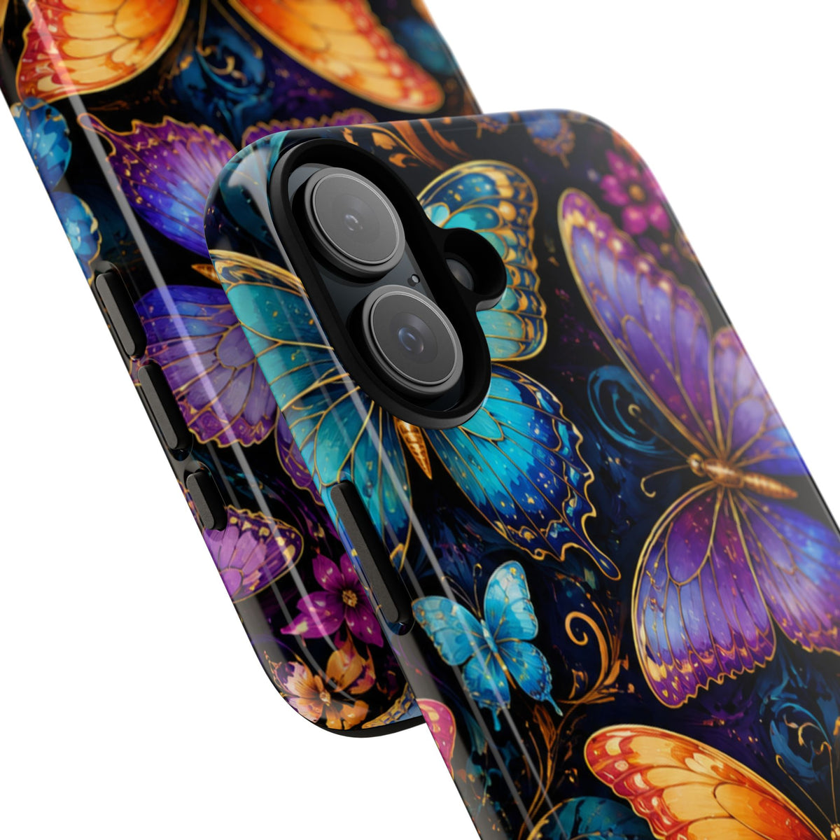 Butterfly Tough Phone Case — Colorful Floral Butterflies Protective Cover