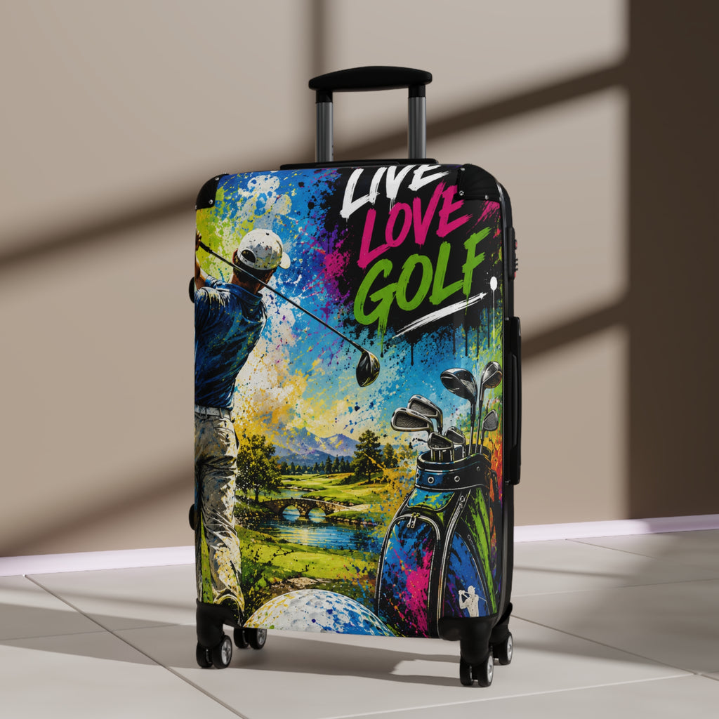 Live Love Golf Suitcase – Colorful Golf Travel Luggage