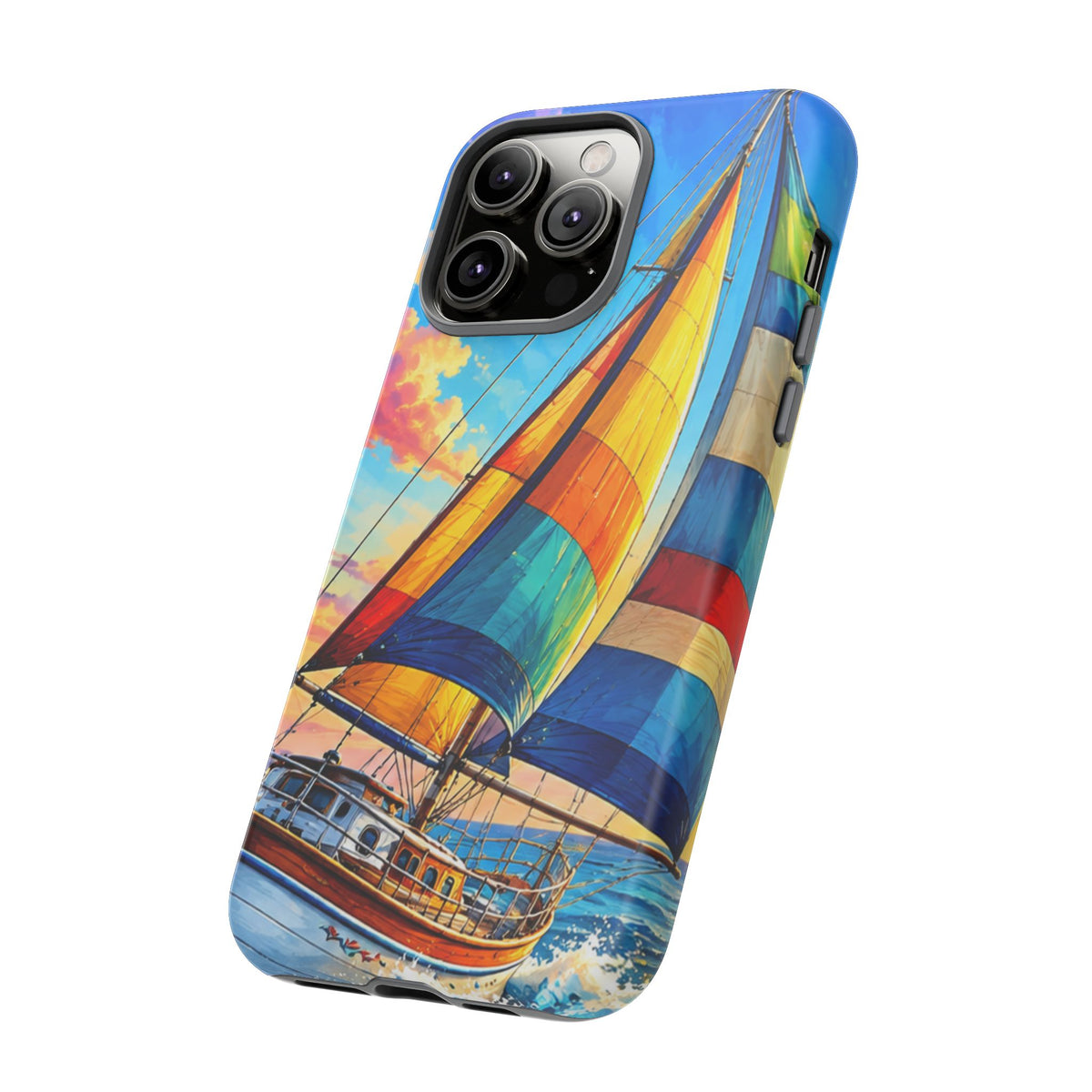 Sailboat Sunset Phone Case — Colorful Nautical iPhone Cover