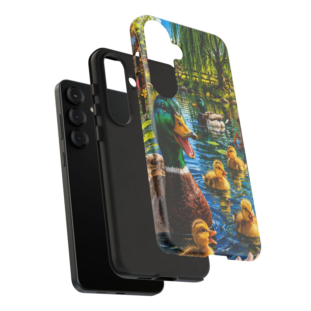 Duck Family Phone Case — Cute Mallard & Ducklings Protective Tough Case