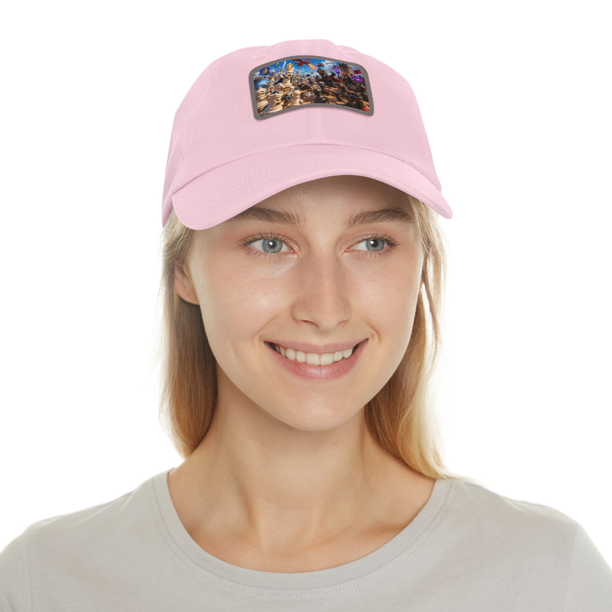 Dad Hat with Leather Patch (Rectangle)