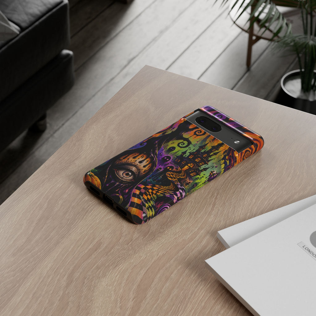 Phone Case — Psychedelic Haunted House Halloween Design