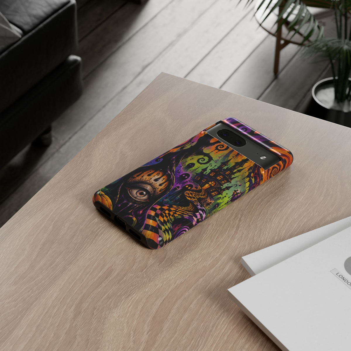Phone Case — Psychedelic Haunted House Halloween Design