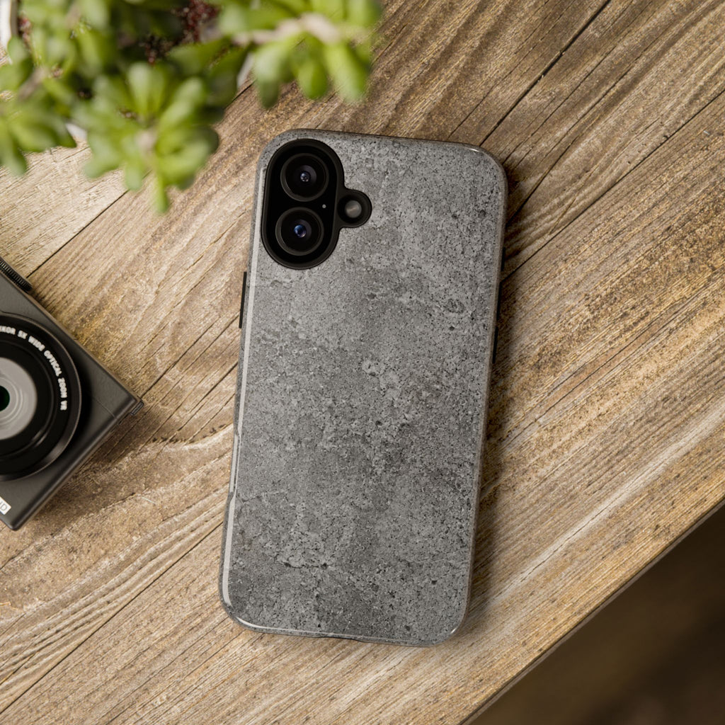 Concrete Texture Phone Case — Rugged Grey Protective iPhone Cover
