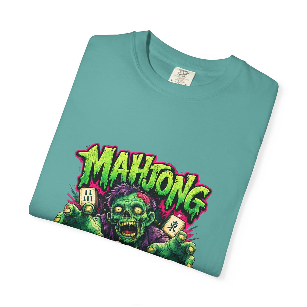 Mahjong Zombie T-shirt | Zombie Mahjong Tiles Graphic Tee