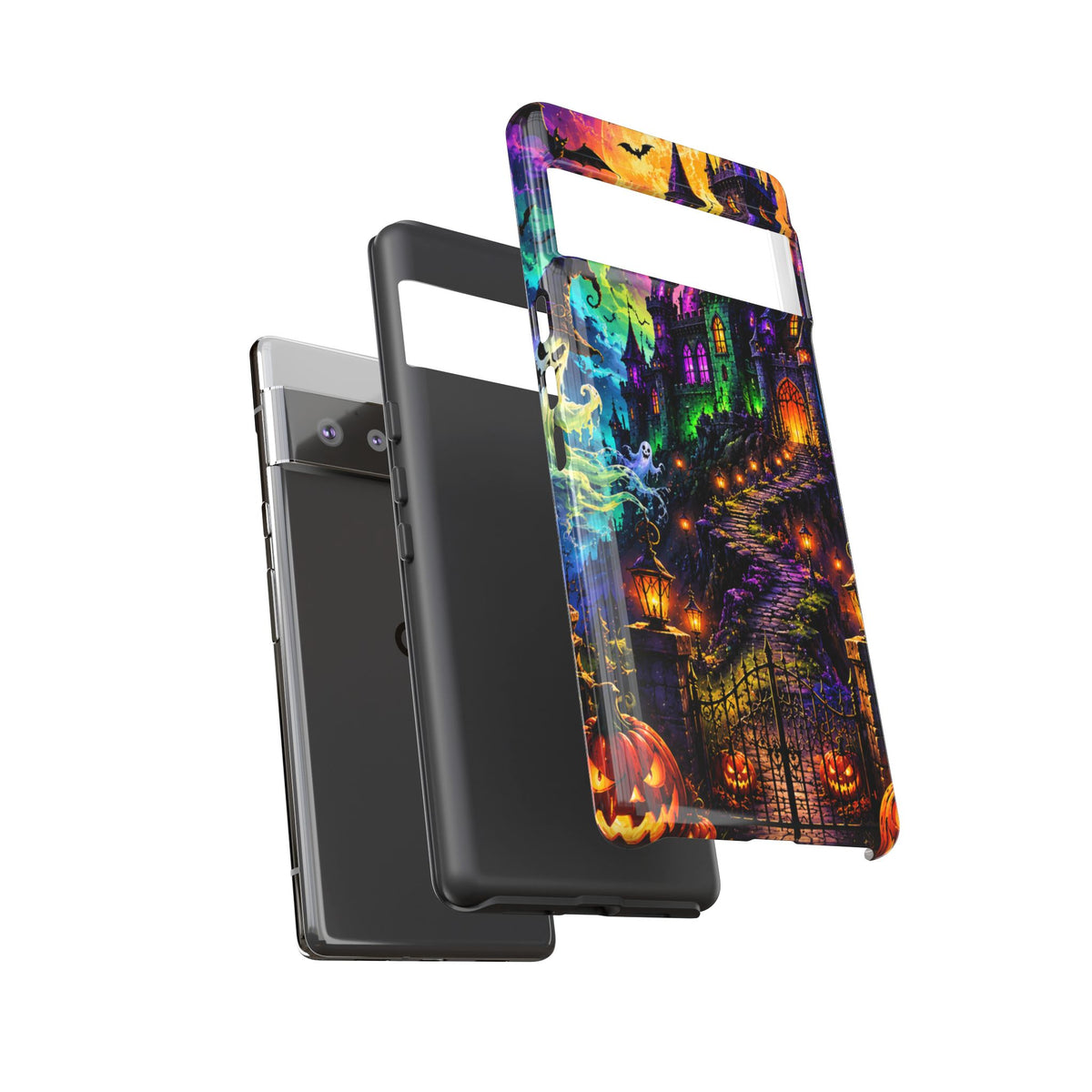 Halloween Haunted Castle Phone Case — Spooky Pumpkin & Ghost Tough Case