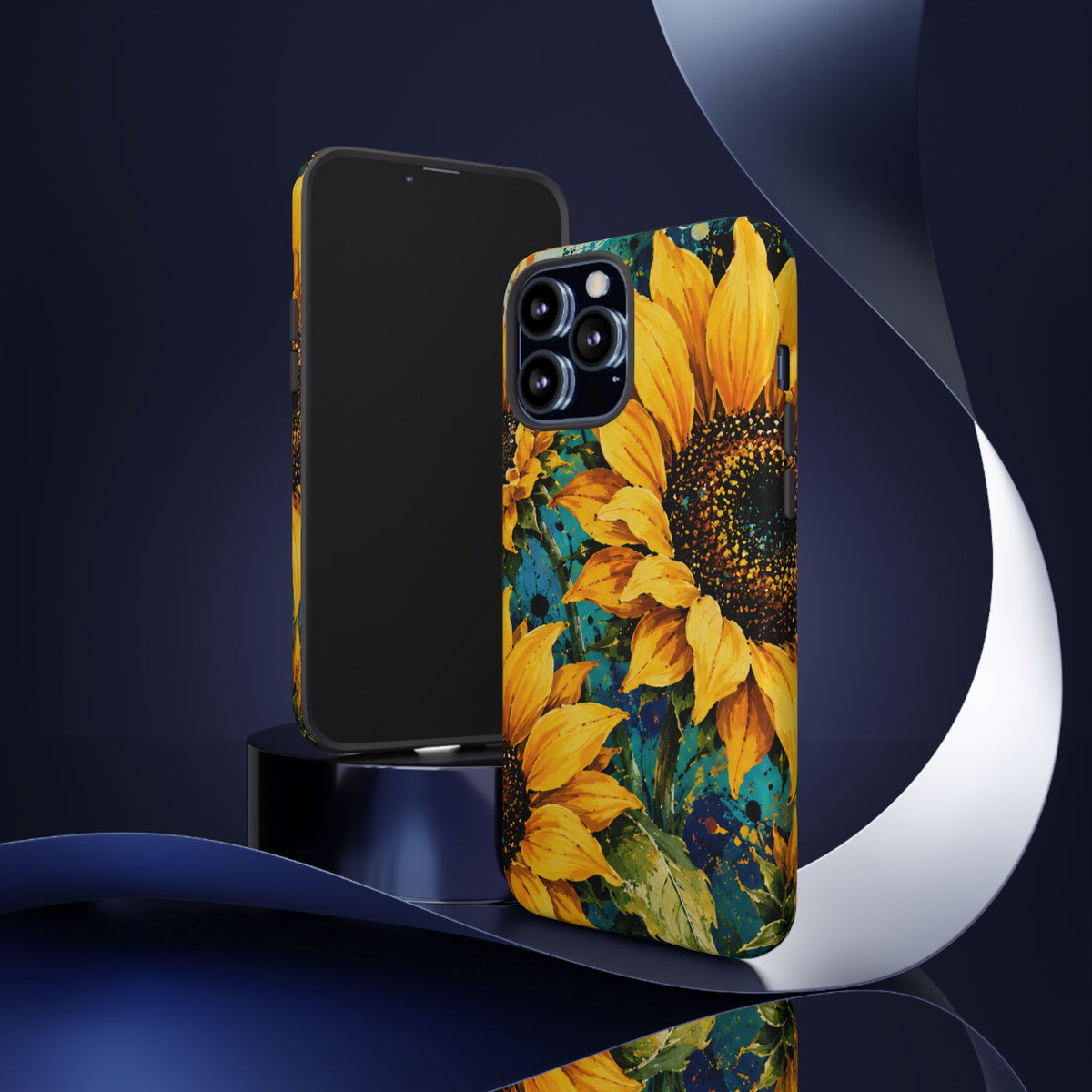 Sunflower Art Phone Case — Vibrant Yellow Floral Tough Case