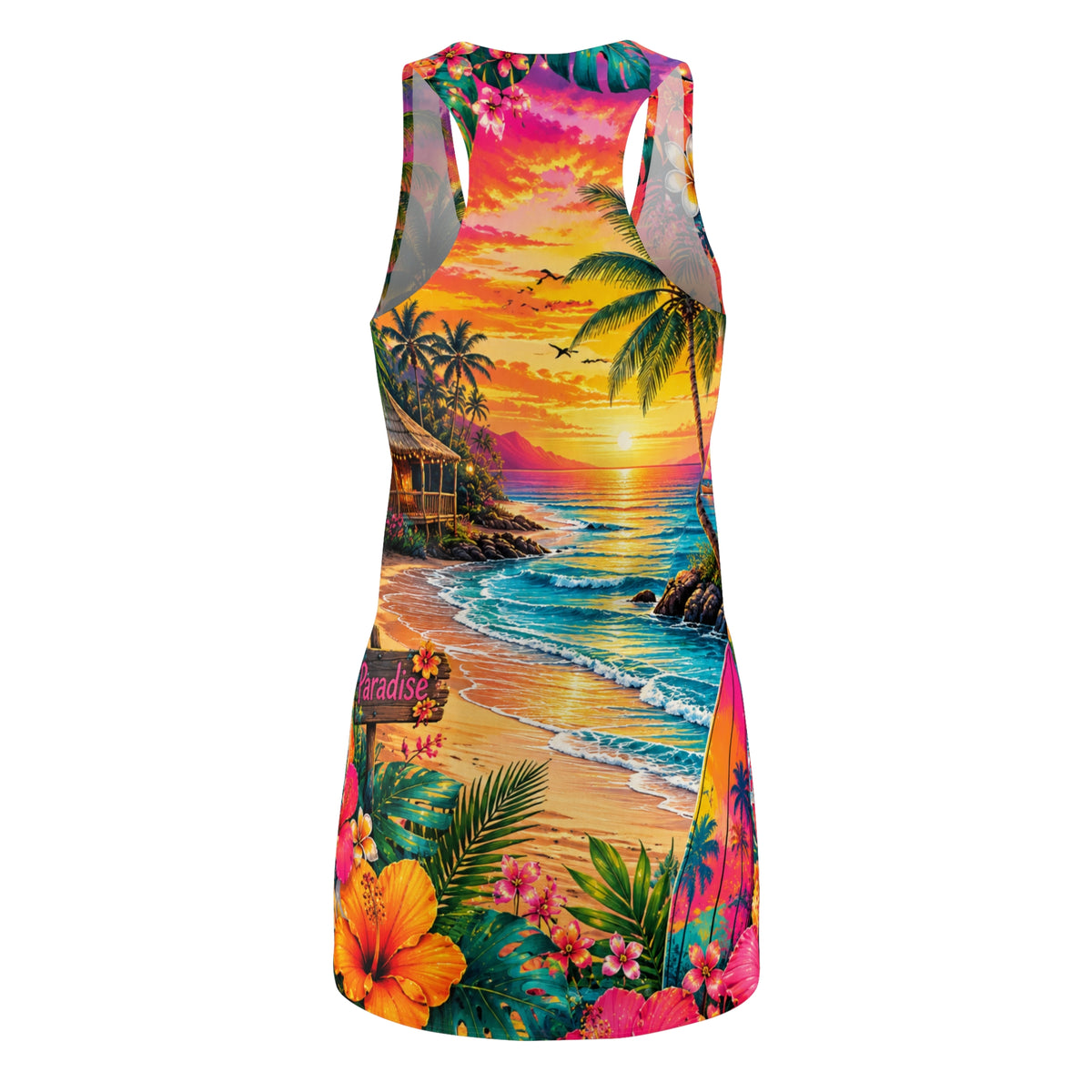 Tropical Beach Racerback Dress