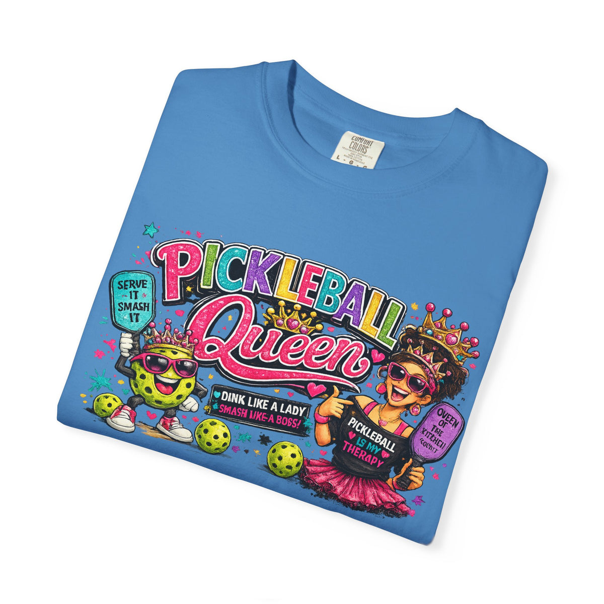 Pickleball Queen T-Shirt | Colorful Pickleball Graphic Tee